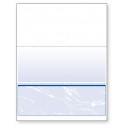 Blank Laser Bottom Check Paper, Blue, Item #04517