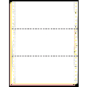 9-1/2 x 3-2/3" Continuous Computer Paper, Color, 3 Part, Side Perfs