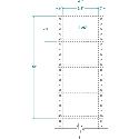 Blank Continuous Index Cards, 4.5" x 2.5" 