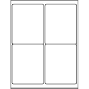 4" x 5"  Label              Standard Matte White, 100 Sheets (400 labels) 