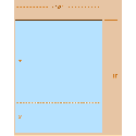 8-1/2 x 11" Blue 20# Paper 1 Horizontal Perforation 3" 
