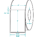 Direct Thermal Label, Size 4" x 6"