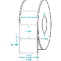 Thermal Transfer Label, Size 2" x 1.5" With Perf.