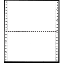 9-1/2 x 5-1/2" Continuous Paper, White, 3 Part, Side Perfs