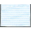 14-7/8 X 8-1/2" Pin Feed 18# 1 Part 1/2" Blue Bar, No Side Perfs