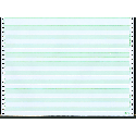 12 x 8 -1/2" Continuous Paper, 20# 1/2" Green Bar, 1 Part, Side Perfs