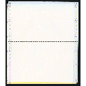 9-1/2 x 5-1/2" Continuous Paper, Color, 2 Part, Side Perfs