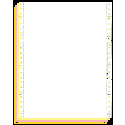 9-1/2 x 3-2/3" Continuous Computer Paper, Color, 4 Part, Side Perfs