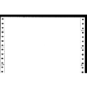 9-1/2 x 7" Continuous Paper, 20# White, 1 Part, Side Perfs