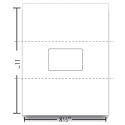 1 Integrated Card, 3-3/8" x 2-1/8", on the center