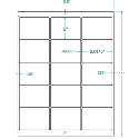2.6875" x 2" Label      Standard Matte White, 100 Sheets (1,500 labels) 