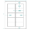 3.0625" x 1.8333" Standard Matte White, 100 Sheets (1,000 labels) 