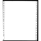 9-1/2 x 11" Pin Feed Paper 18# White, 1 Part, Side Perfs