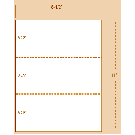 8-1/2 x 11" 20# Perforated Paper,  2 Horizontal perf  at 3-2/3 & 7-1/3 