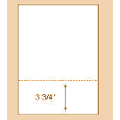 8-1/2 x 11" 24# Perforated Paper, 1 Horizontal Perforation at 3-3/4