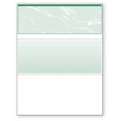Blank Laser Top Check Paper, Green, Item #04502