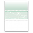 Blank Laser Middle Check Paper, Green, Item #04510