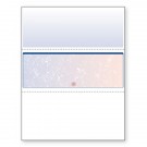 Blank Laser Middle Check Paper, Blue/Red Prismatic, Item #04534