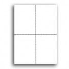 8-1/2" x 11" White Laser Cards, 4 per page