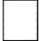 9-1/2 x 11" Pin Feed Paper 15# White, 1 Part, No Perfs