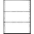 9-1/2 x 3-2/3" Continuous Computer Paper, 20#  White, 1 Part, Side Perfs