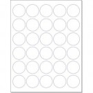 1.5", 30 Up  Labels                Standard Matte White, 100 Sheets  (3,000 labels)