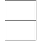 8.5" x  5.5" Label          Standard Matte White, 100 Sheets (200 labels) 