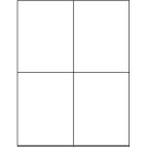 4.25" x 5.5"  Label      Standard Matte White, 100 Sheets (400 labels) 