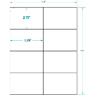 4.25" x 2.75" Label     Standard Matte White, 100 Sheets (800 labels) 