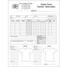 Embroidery Order Form, Item #5087 