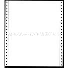 9-1/2 x 5-1/2" Continuous Paper, 15# White, 1 Part, Side Perfs