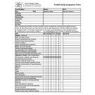 Forklift Daily Inspection Form, Item #9802