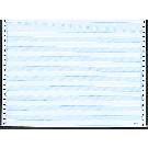 14-7/8 X 11" Continuous Paper, 1/2" Blue Bar, 20# 1 Part, No Side Perfs