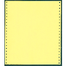 9-1/2 x 11" Pin Feed Paper 20# Canary, 1 Part, Side Perfs
