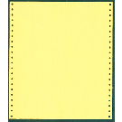 9-1/2 x 11" Pin Feed Paper 20# Canary, 1 Part, Clean Perf