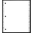 9-1/2 x 11" Pin Feed 15# White,3 Part, Side Perfs, 3 Holes Left 