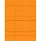 2.625" x 1", 30 Up  Fluorescent Orange Labels , 100 Sheets (3,000 labels) 