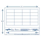 8 1/2" x 11" Adult Band with 20 Labels, Item # PLS-102W 
