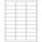 2.625" x 1" Label        Standard Matte White, 100 Sheets (3,000 labels) 