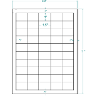 1.5" x 1" Label            Standard Matte White, 100 Sheets (5,000 labels) 