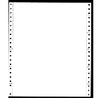 9-1/2 x 11" Pin Feed Paper 18# White, 1 Part, Side Perfs