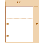8-1/2 x 11" 24# Perforated Paper,  2 Horizontal perf  at 3-2/3 & 7-1/3 