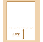 8-1/2 x 11" 24# Perforated Paper, 1 Horizontal Perforation at 3-3/4