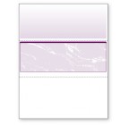 Blank Laser Middle Check Paper, Purple, Item #04515