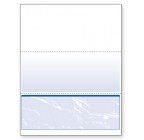 Blank Laser Bottom Check Paper, Blue, Item #04517