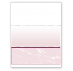 Blank Laser Bottom Check Paper, Burgundy, Item #04519