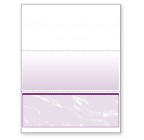 Blank Laser Bottom Check Paper, Purple, Item #04523