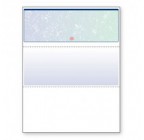 Blank Laser Top Check Paper, Blue/Green Prismatic, Item #04533