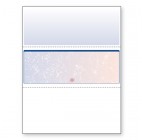 Blank Laser Middle Check Paper, Blue/Red Prismatic, Item #04534