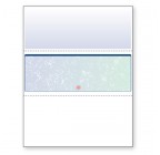 Blank Laser Middle Check Paper, Blue/Green Prismatic, Item #04535